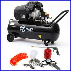 100 Litre Air Compressor & 5Piece Tool Kit 14.6CFM 3.5HP Mobile Powerful Machine