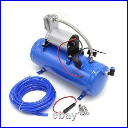 100 PSI DC 12V Air Compressor with 6 Liter Tank Train Air Horn Kit Universal