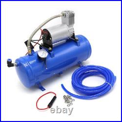 100 PSI DC 12V Air Compressor with 6 Liter Tank Train Air Horn Kit Universal