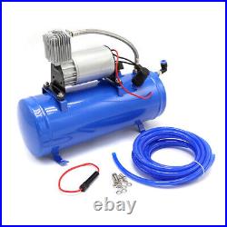 100 PSI DC 12V Air Compressor with 6 Liter Tank Train Air Horn Kit Universal