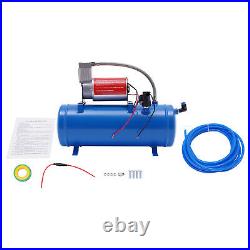 100psi DC 12V Air Compressor with Universal 6 Liter Tank Train Air Horn Kit