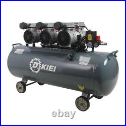 120 Litre Air Compressor Silent 220V 4.5HP 8BAR 1400RPM Oil Free Portable Wheels