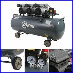 120 Litre Air Compressor Silent 220V 4.5HP 8BAR 1400RPM Oil Free Portable Wheels