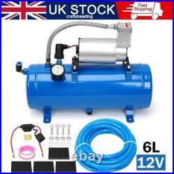 120 Psi Air Compressor With 6 Liter Tank For Air Horn Train Truck Rv With5m Hose