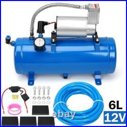 120 Psi Air Compressor With 6 Liter Tank For Air Horn Train Truck Rv With5m Hose
