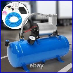 120 Psi Air Compressor With 6 Liter Tank For Air Horn Train Truck Rv With5m Hose