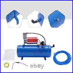 12V Air Compressor 100 Psi with Universal 6 Liter Tank Train Air Horn Kit New