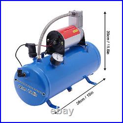 12V Air Compressor 100psi with 6 Liter Tank for Air Horn Truck RV Tire Full Set