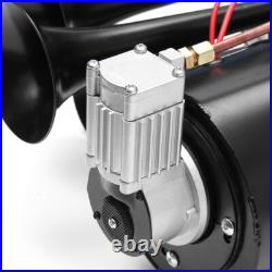 12V Air Compressor 4 Trumpet With 6 Liter Tank For Train Air Horn Kit 150PSI
