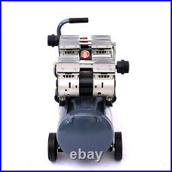 1500w Silent Portable 50Litre Air Compressor 3.5HP Oil Free 8 Bar Low Noise GREY