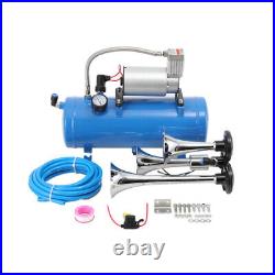 150dB Air Compressor 4 Trumpet With 6 Liter Tank 12V Train Air Horn Kit 150PSI