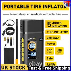 1x 12V Car Tyre Inflator Pump Digital Portable Tyre Air Compressor Pump Electric