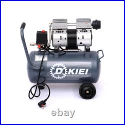 2.5 hp Silent Inflator Pump Powerful 25 litre air tank oil-free pump compressor