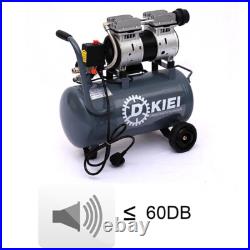 2.5 hp Silent Inflator Pump Powerful 25 litre air tank oil-free pump compressor