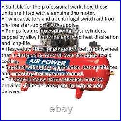 200 Litre Belt Drive Air Compressor 3hp Motor 1/2 Inch BSP Female Tap Outlet