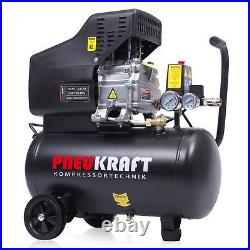 24 Litre Air Compressor 9.6 CFM, 2.5 HP 8 Bar with Wheels Powerful Machine