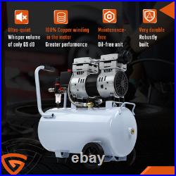 24L Air Compressor Litres Oil Free Low Noise 1.0 HP 8Bar 116psi 900W 80L/Min