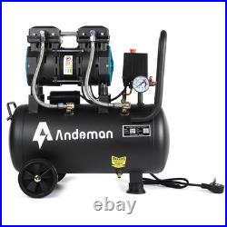 24L Air Compressor Oil Free 8Bar 1500W 1.5HP 24 Litre Low Noise Oil Free