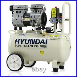 24L Ltr Litre Air Compressor Silent Portable Oil Free 1HP 100PSI 7BAR 230v