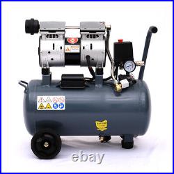 25 Litre 2.5HP 8CFM Garage Shop Quiet 60dB Air Compressor Portable Oil Free Pump