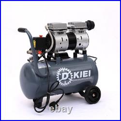 25 Litre 2.5HP 8CFM Garage Shop Quiet 60dB Air Compressor Portable Oil Free Pump