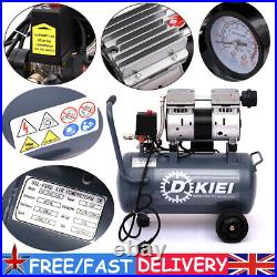 25 Litre Oilless Silent Air Compressor 2.5 HP 8 CFM 60db Quite Portable Garage