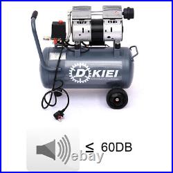 25 Litre Oilless Silent Air Compressor 2.5 HP 8 CFM 60db Quite Portable Garage