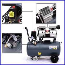 25 Litre Silent Air Tank Oil-free Pump Compressor with 2 Wheels 2.5 HP 8 CFM 60db