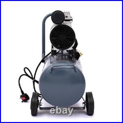 25 Litre Silent Air Tank Oil-free Pump Compressor with 2 Wheels 2.5 HP 8 CFM 60db
