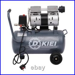 25L Air Compressor Litres Oil Free Low Noise 2.5HP 8Bar 120psi 8CFM 114L/min