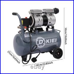 25L Air Compressor Litres Oil Free Low Noise 2.5HP 8Bar 120psi 8CFM 114L/min