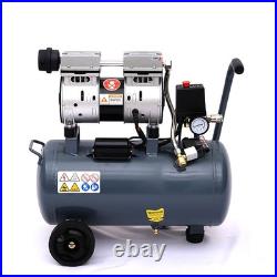 25Litre Garage Oilless Silent Air Compressor Portable 2.5 HP 8 CFM 60db 1400RPM