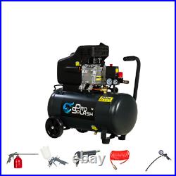 2HP 50 Litre Air Compressor with Hose, Blow Gun & Spray Guns 8 Bar, 220V 2HP 50 Litre Air Compressor with Hose, Blow Gun & Spray Guns 8 Bar, 220V