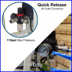 50 Litre Portable Air Compressor 11CFM/118psi Oil Free Low Noise Electric 2hp