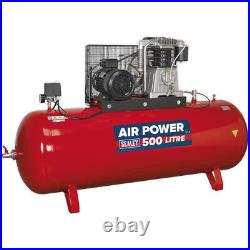 500 Litre Belt Drive Air Compressor 2-Stage Pump System with 7.5hp Motor