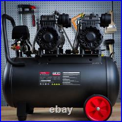 50L Air Compressor Litres Oil Free Low Noise 4HP 8Bar 116psi 14.8CFM 420L/mi