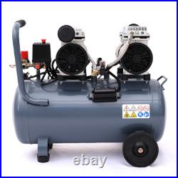 50L Litre Oil Free Air Compressor 230V 1800W 2.5HP 8Bar Silent Portable Garage