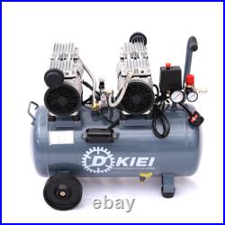 50L Litre Oil Free Air Compressor 230V 1800W 2.5HP 8Bar Silent Portable Garage