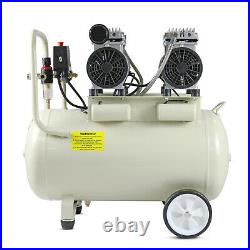 50L Ltr Litre Air Compressor Silent 2 x 750w 2HP 100PSI 7BAR Oil Free Portable