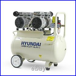 50L Ltr Litre Air Compressor Silent 2 x 750w 2HP 100PSI 7BAR Oil Free Portable