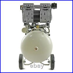 50L Ltr Litre Air Compressor Silent 2 x 750w 2HP 100PSI 7BAR Oil Free Portable