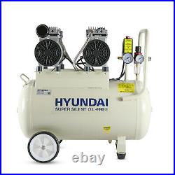 50L Ltr Litre Air Compressor Silent 2 x 750w 2HP 100PSI 7BAR Oil Free Portable