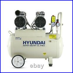 50L Ltr Litre Air Compressor Silent 2 x 750w 2HP 100PSI 7BAR Portable Oil Free