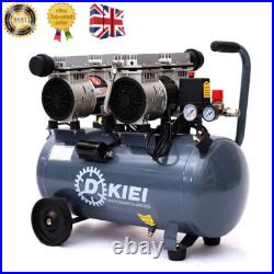 50Litre Oil-Free Air Tank Compressor Inflator Pump Garage Workshop Low Noise