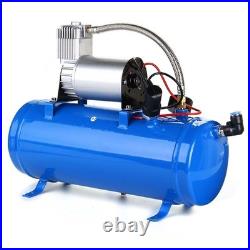 63cm Trumpet Air Horn 12V 150dB Car Truck Rv With 150 Psi 6 Liter Air Compressor