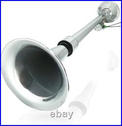 63cm Trumpet Air Horn 12V 150dB Car Truck Rv With 150 Psi 6 Liter Air Compressor