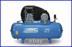 ABAC 150 Litre 3 Phase Belt Driven Compressor 3HP 10 BAR 13.8 CFM 2.2 KW