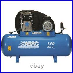 ABAC 150 Litre Belt Driven Air Compressor 3HP 10 BAR 13.8 CFM PRO A39B 150 FT3