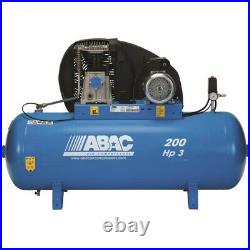 ABAC 200 Litre Belt Driven Air Compressor 3HP 10 BAR 13.8 CFM PRO A39B