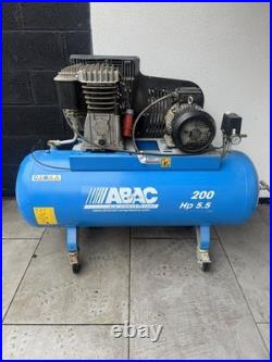 ABAC 200 Litre Belt Driven Air Compressor 5.5HP 11 BAR 23 CFM PROB5900B200FT5.5